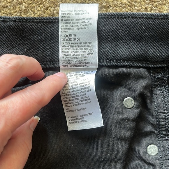 NWT American Eagle Highest Rise ‘90’s Boyfriend Jeans Black Size 8 29W - Picture 12 of 13